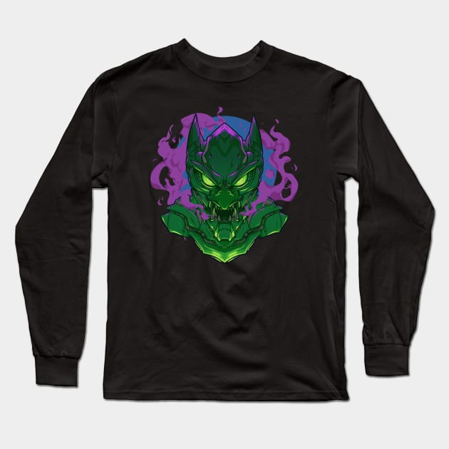 Mecha Green Goblin Long Sleeve T-Shirt by Dnz